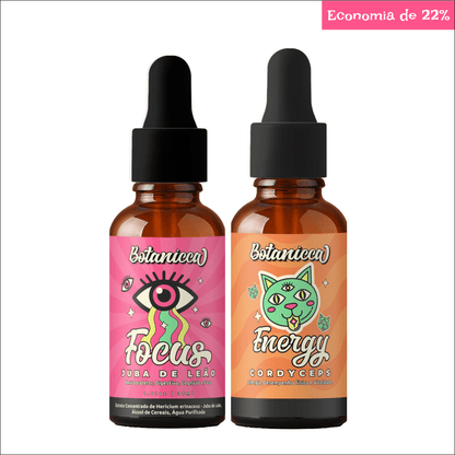 Kit: Extratos de Cogumelos Cordyceps & Juba de Leão - 30ml